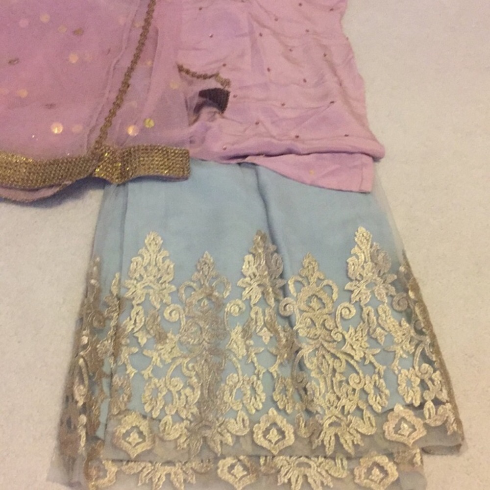 Net sharara .... beautiful net pink and grey